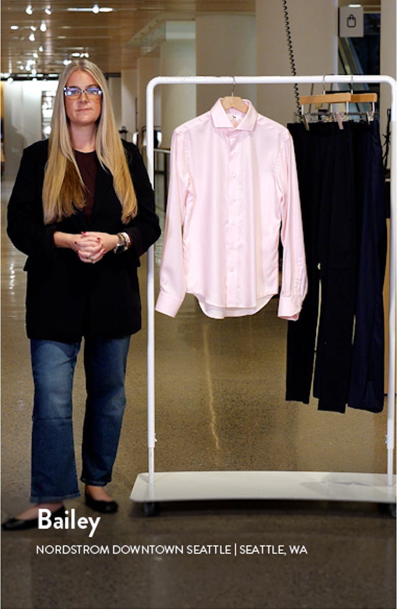 Herringbone Textured Button-Up Shirt, sales video thumbnail