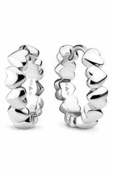 DEVATA Sweet Heart Huggie Hoop Earrings