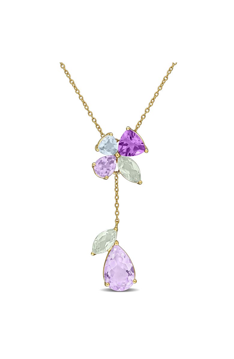 Julianna B. Multi-Gem Drop Pendant Necklace Yellow Silver, Main, color, Yellow-Plated Sterling Silver