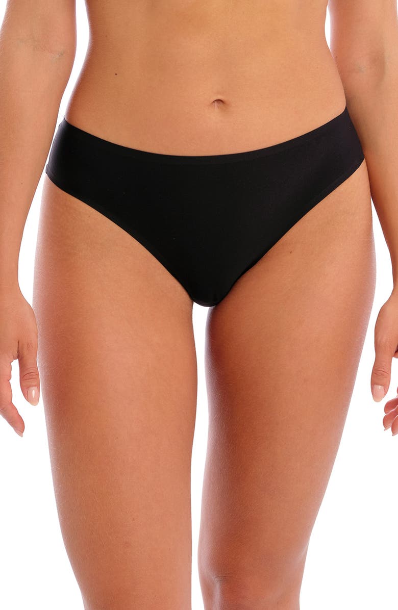 Fantasie Smoothease Lace Invisible Stretch Thong, Main, color, Black