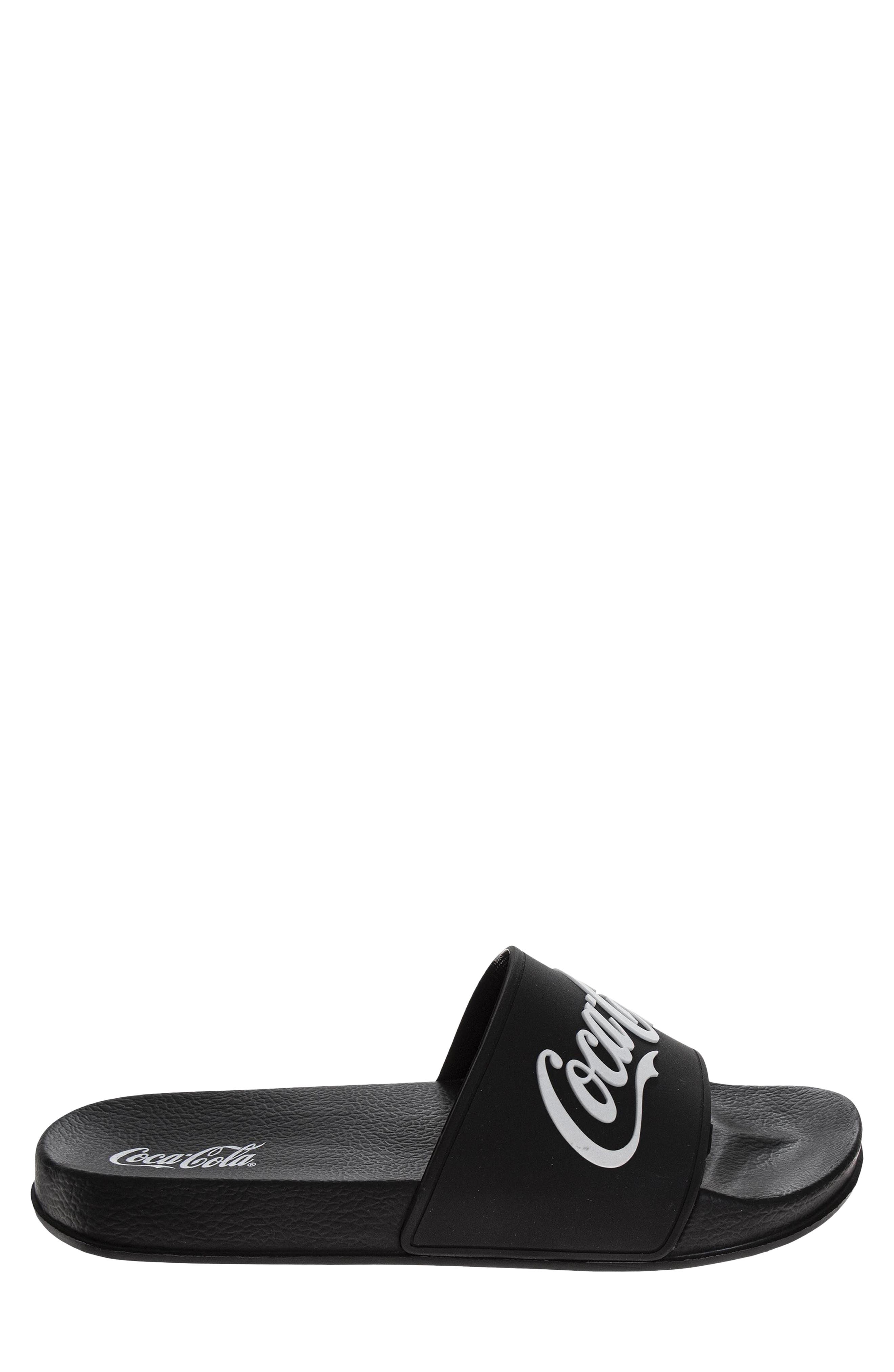 Kids' Coca-Cola® Slide Sandal, Alternate, color, BLACK
