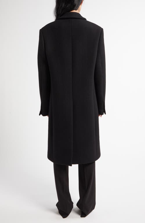 The Row Catena Oversized Double-breasted Wool And Silk-blend Cady Coat In Black
