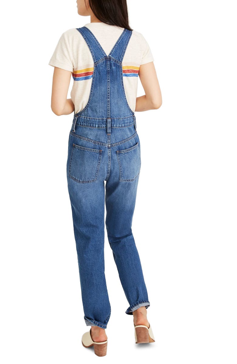 Madewell Straight Leg Zip Overalls, Alternate, color, 