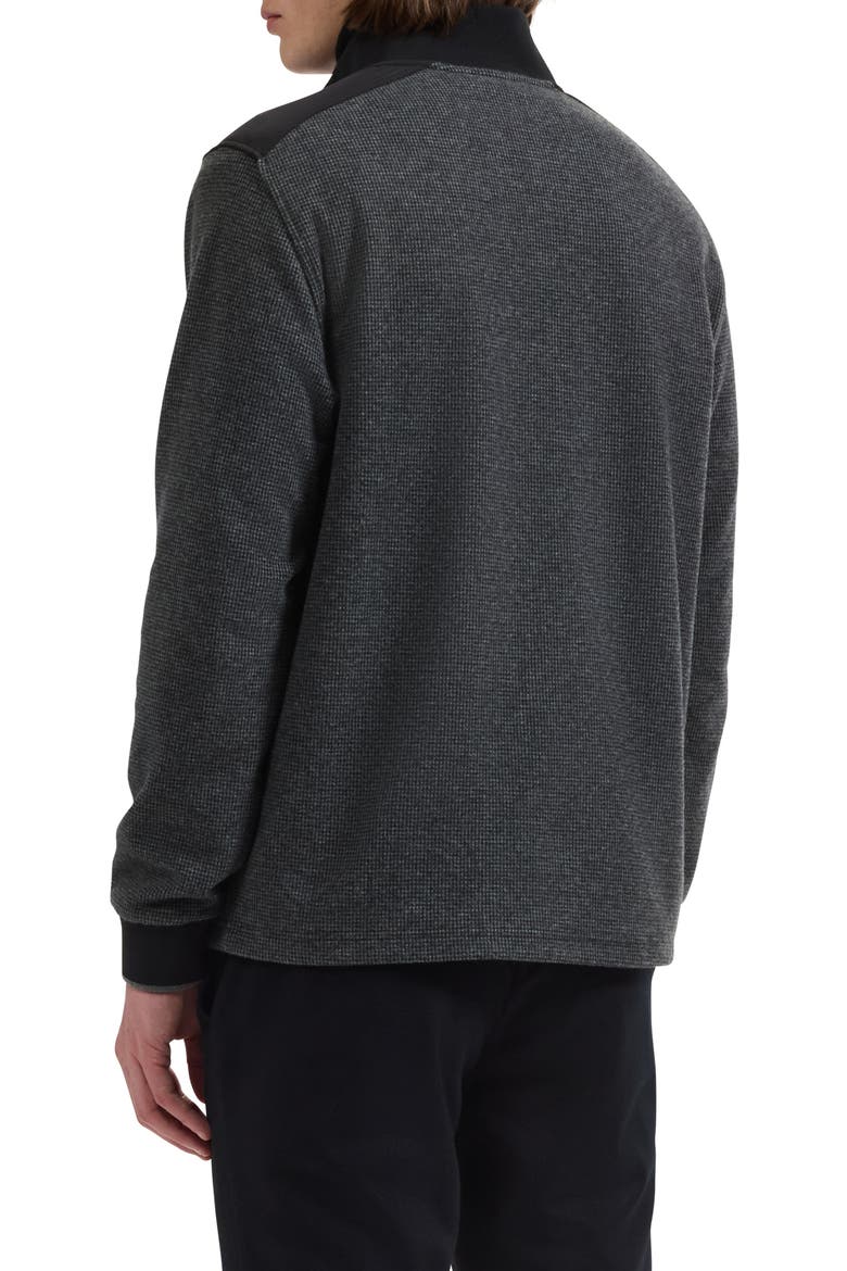 Quarter Zip Knit Pullover, Alternate, color, BLACK