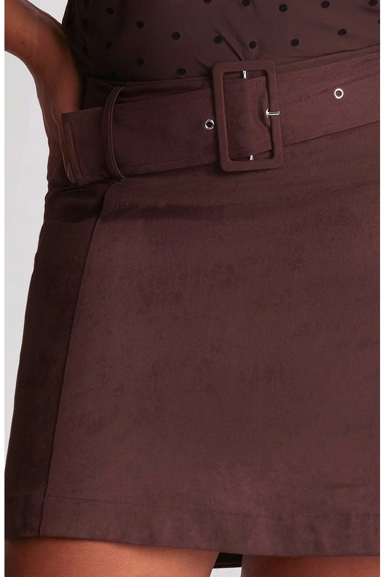 Rowan Belted Miniskirt, Alternate, color, CHESTNUT
