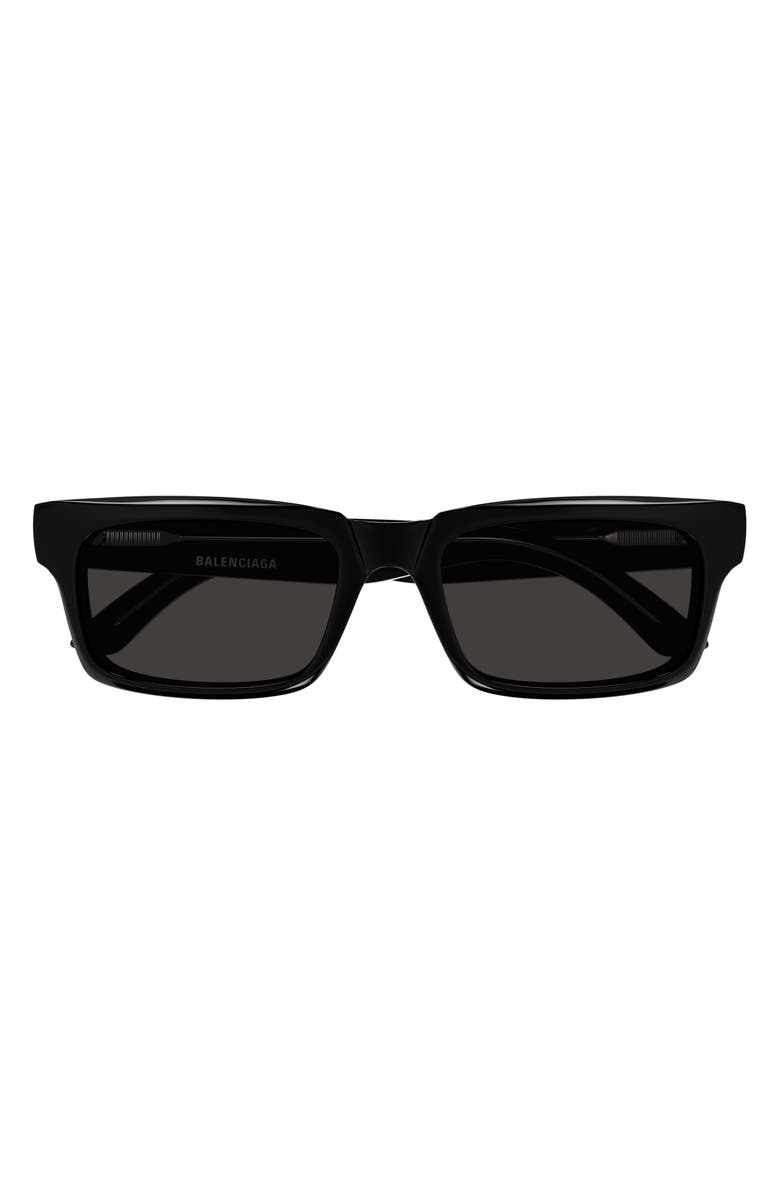 Balenciaga 55mm Rectangular Sunglasses, Main, color,