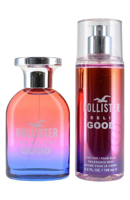 Hollister Feelin' Good For Her 2-piece Fragrance Gift Set $59.95 Value In Transparent