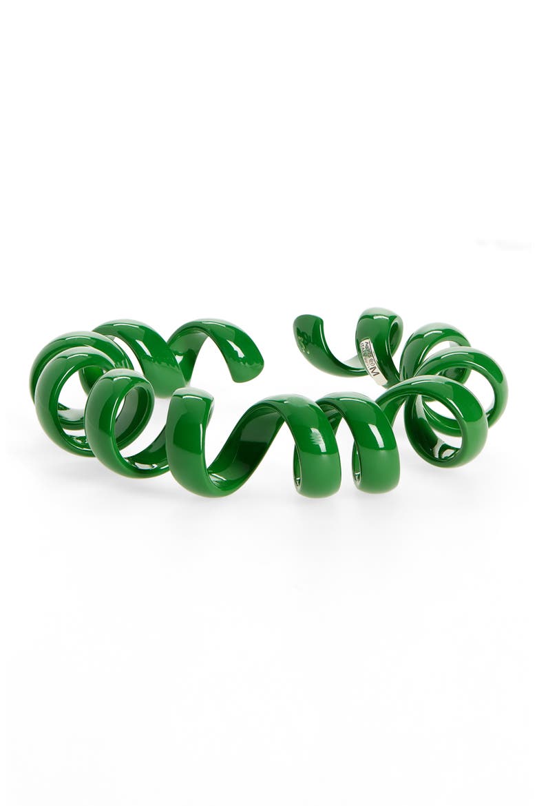 Coil Cuff Bracelet, Main, color, GRASS