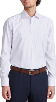Emanuel Berg Modern Fit Check Cotton Dress Shirt
