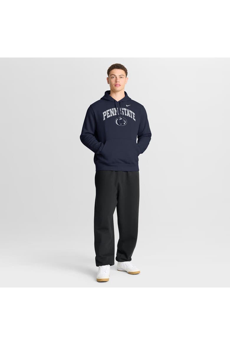 Men's Nike Navy Penn State Nittany Lions Club Fleece Arch Pullover Hoodie, Alternate, color, Navy