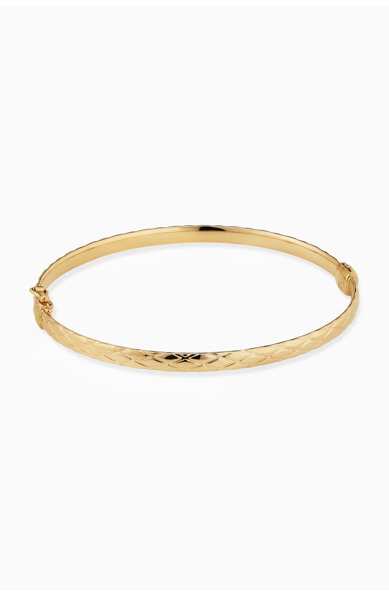 Oradina 14K Yellow Gold Diamondback Bangle, Alternate, color, Yellow Gold