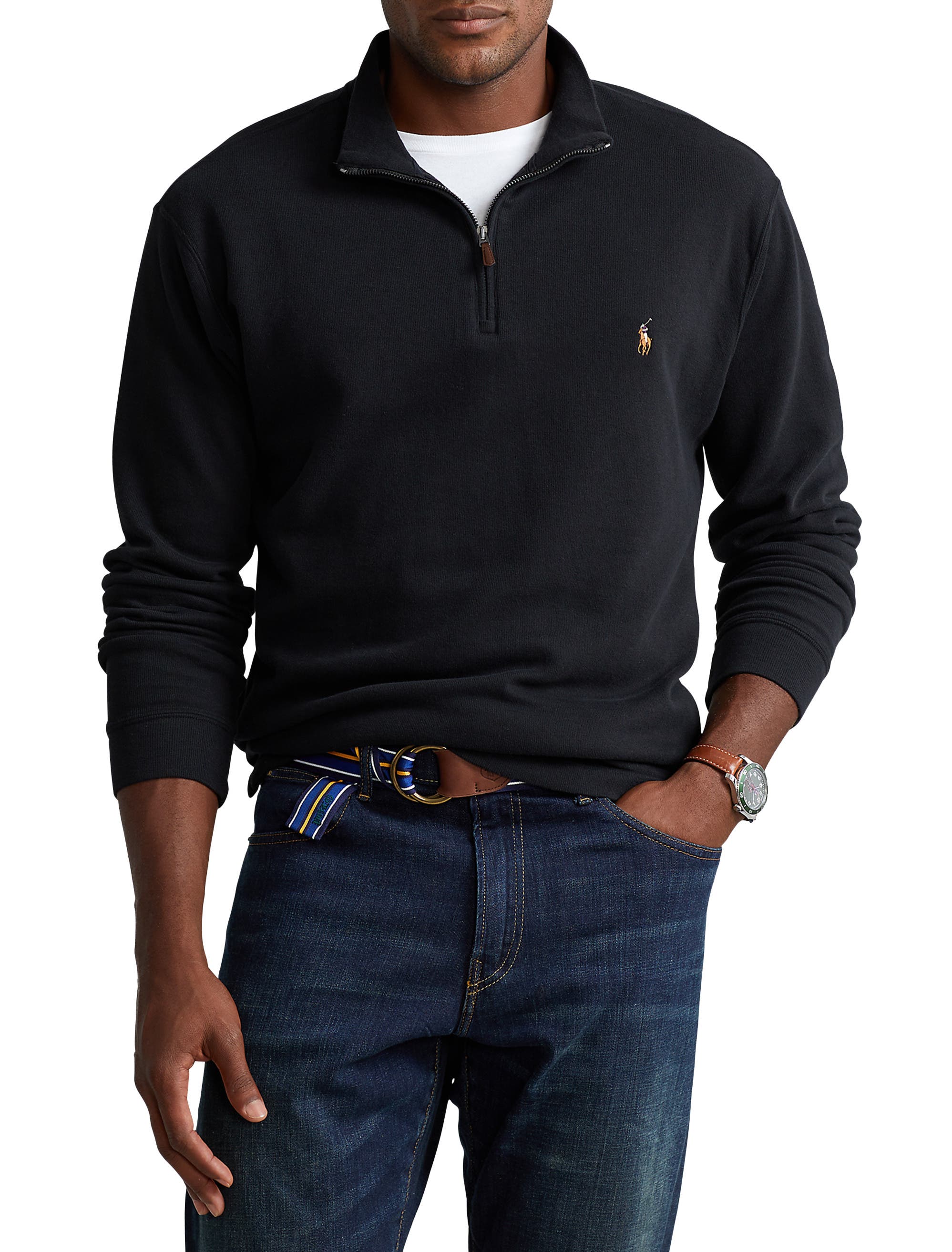 Big & Tall Estate Rib Half-Zip Pullover (Men) | Nordstrom