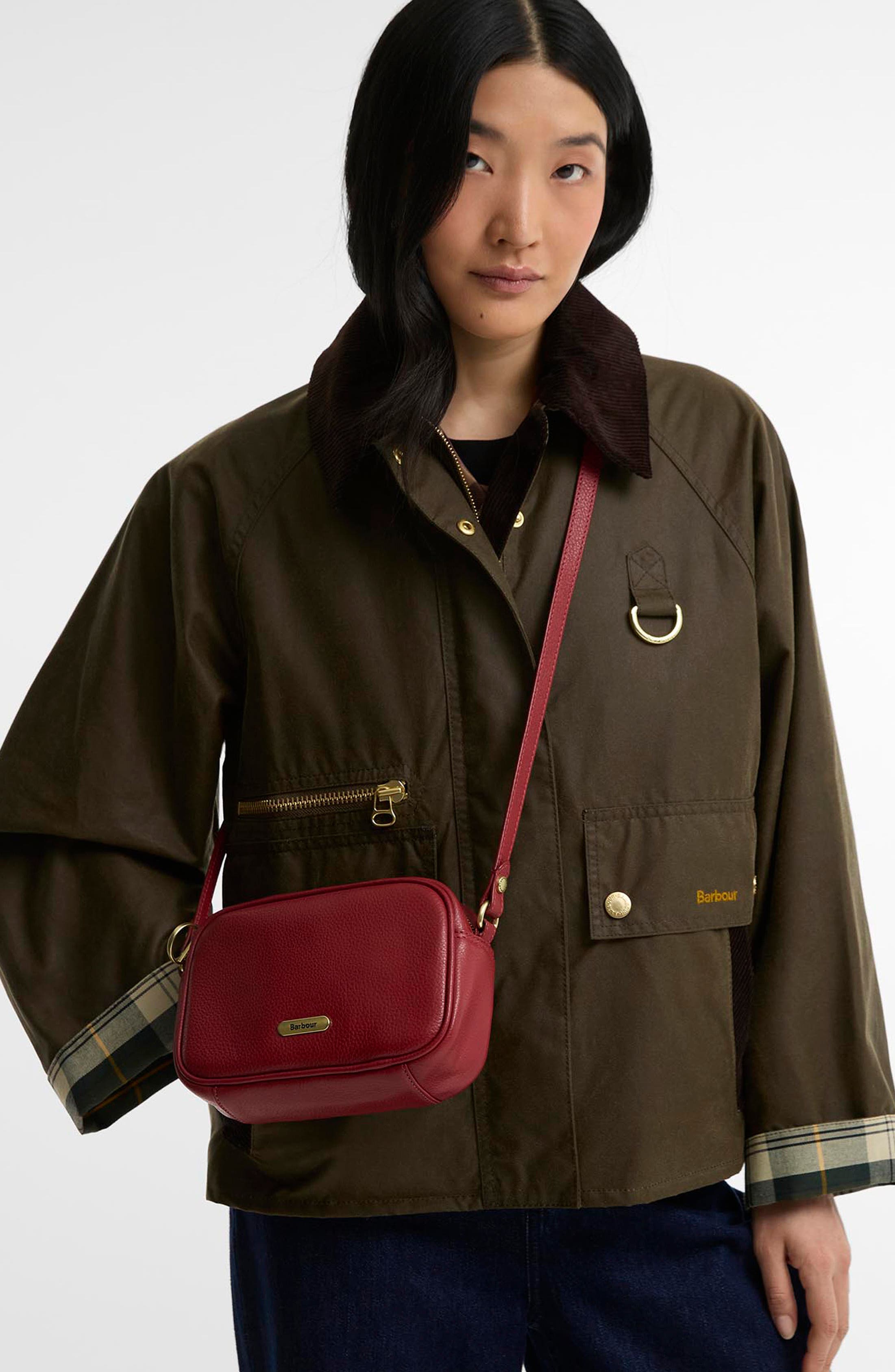 Daphne Mini Leather Crossbody Bag, Alternate, color, RED
