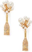 Kate Spade New York champagne bottle drop earrings