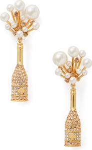 Kate Spade New York champagne bottle drop earrings
