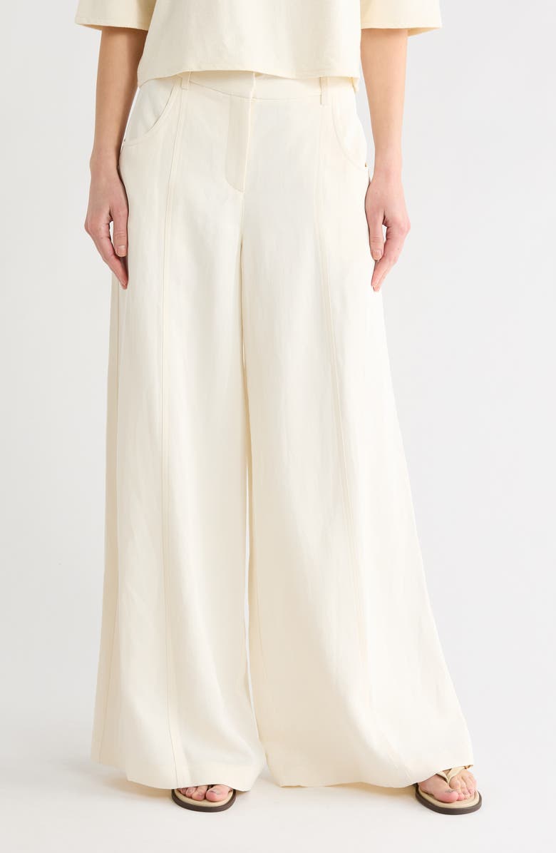 TWP Dees Wide Leg Pants, Main, color, Bonea
