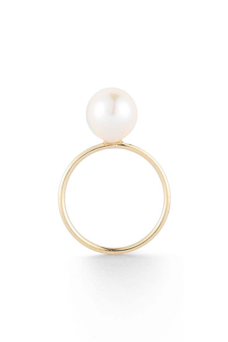 Sea of Beauty Keshi Pearl Ring, Main, color, YELLOW GOLD/ WHITE PEARL