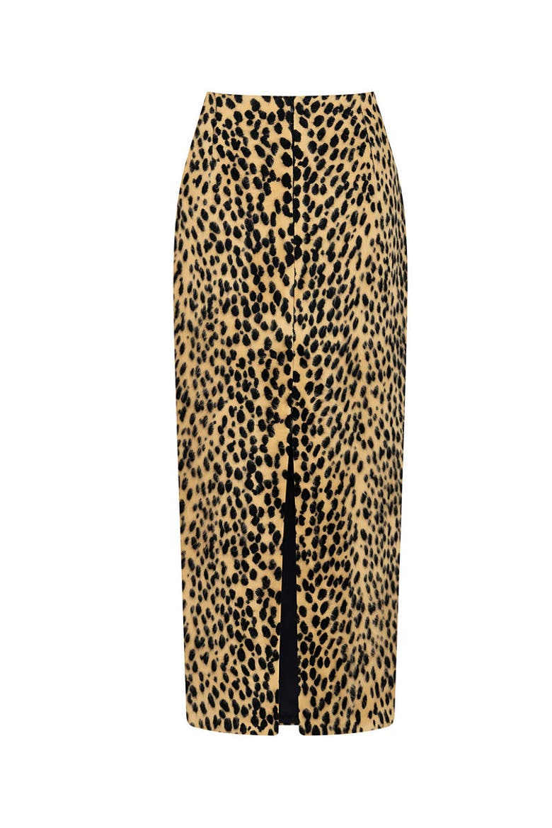 Leopard Print Pencil Skirt, Alternate, color, Multi-Colored