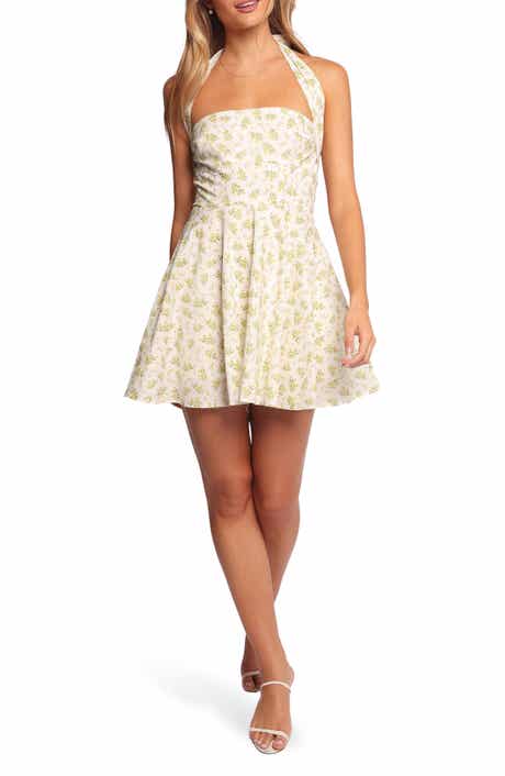 Petal & Pup Thornton Floral Cotton Fit & Flare Halter Minidress