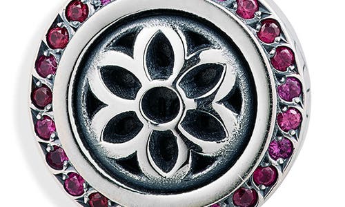 Shop Good Art Hlywd Ruby Lotus Pendant In Silver/rubies