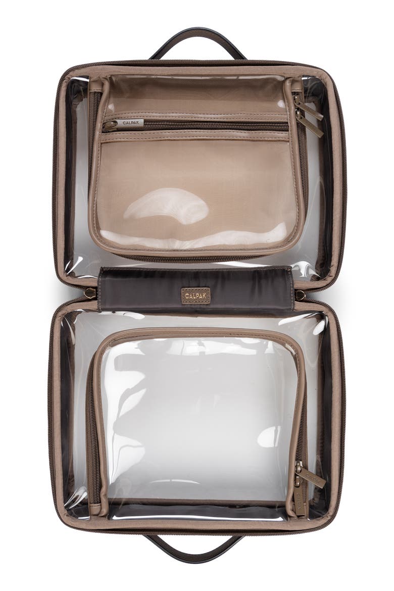 Clear Cosmetics Case, Alternate, color, MOCHA