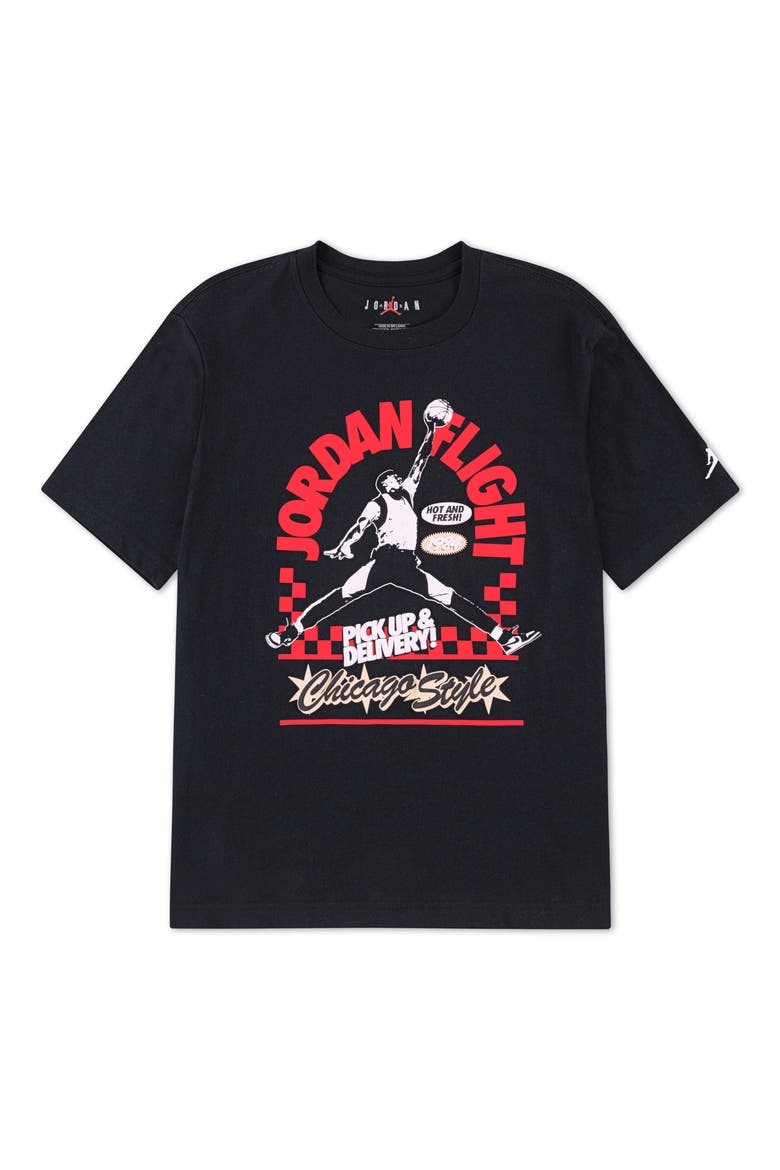 Kids' Pizza Shop Graphic T-Shirt, Main, color, BLACK