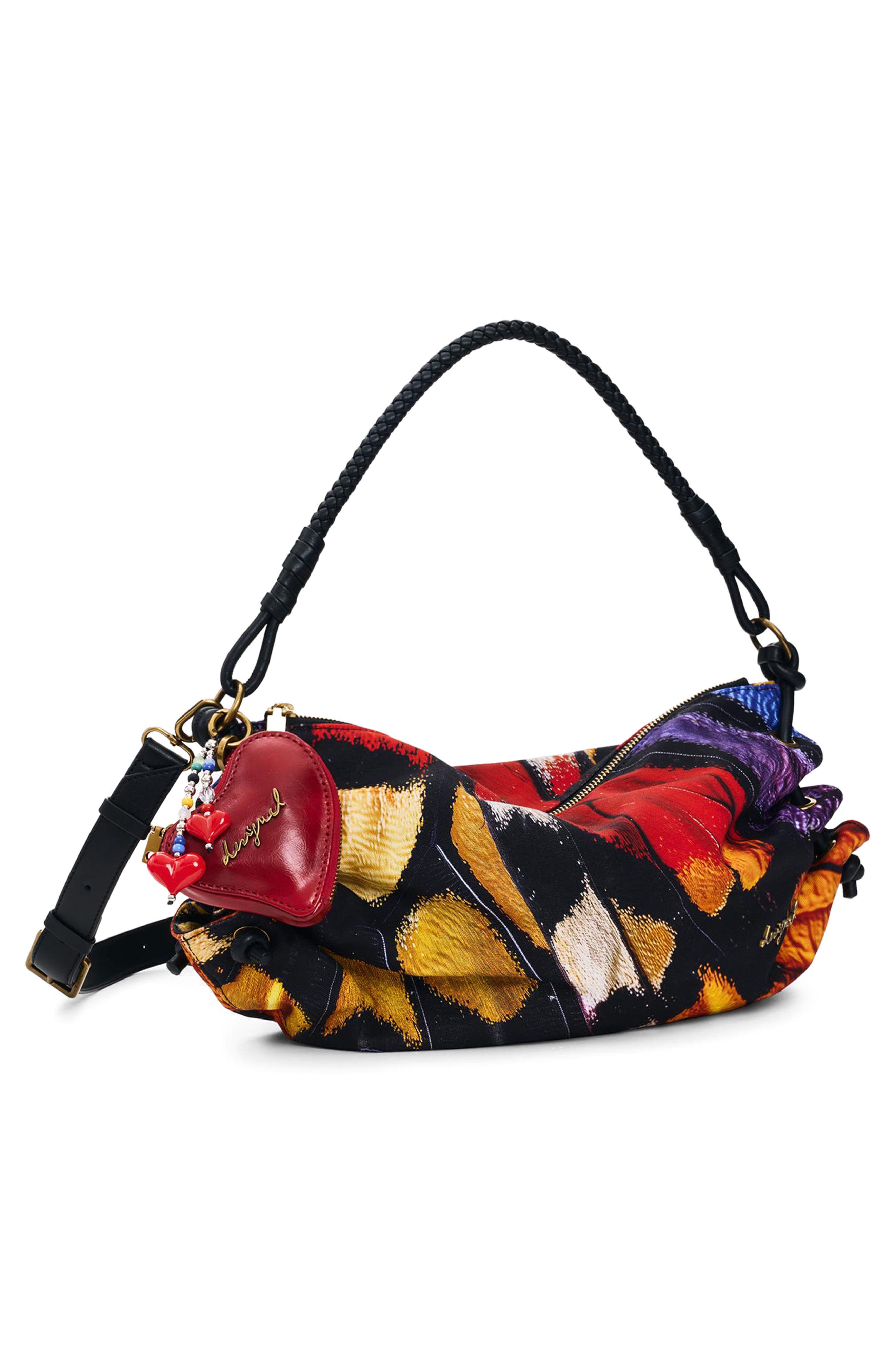 Desigual Medium Butterfly Print Bag, Alternate, color, Multi