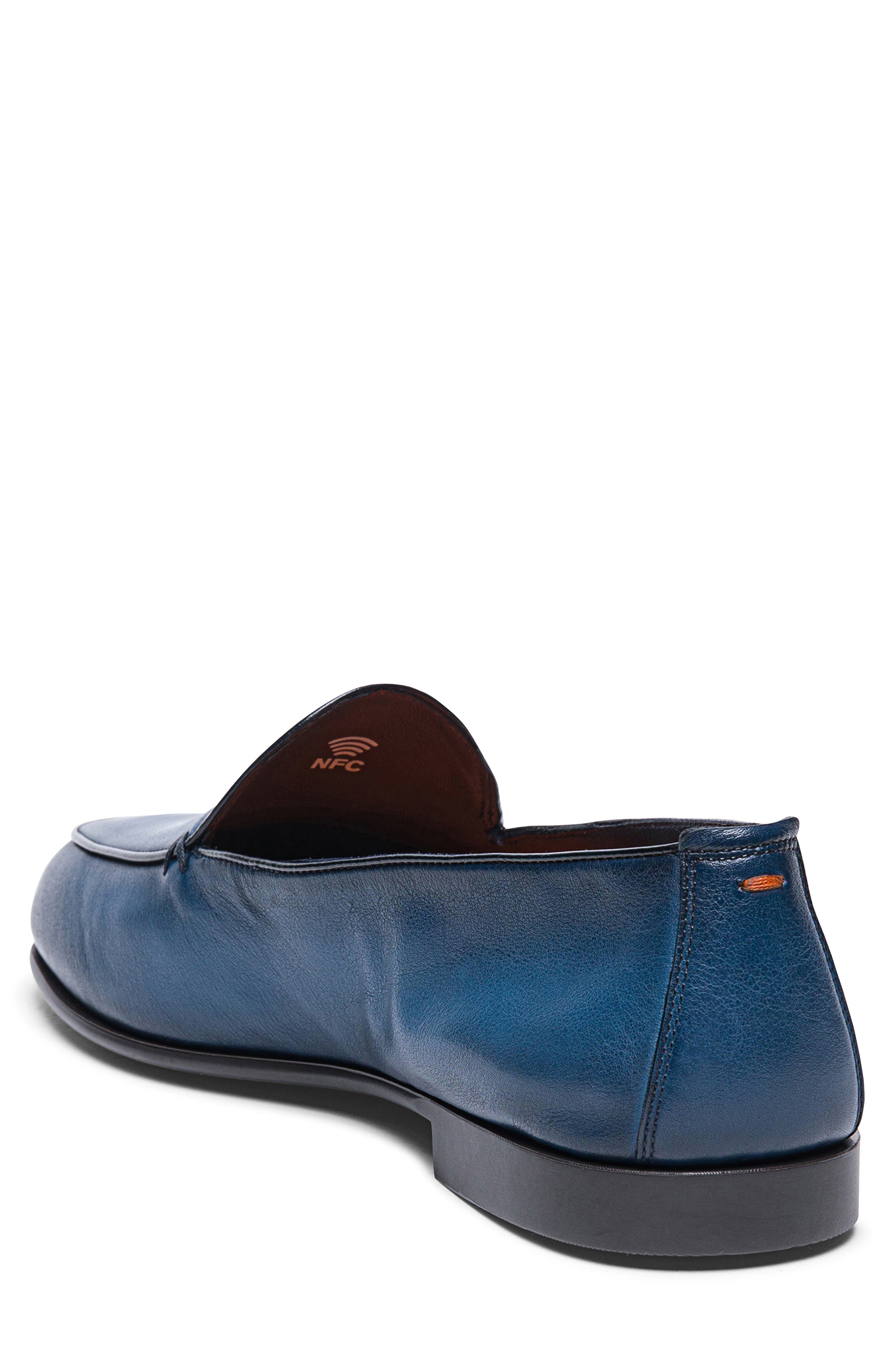 Santoni Vibe Loafer, Alternate, color, Blue