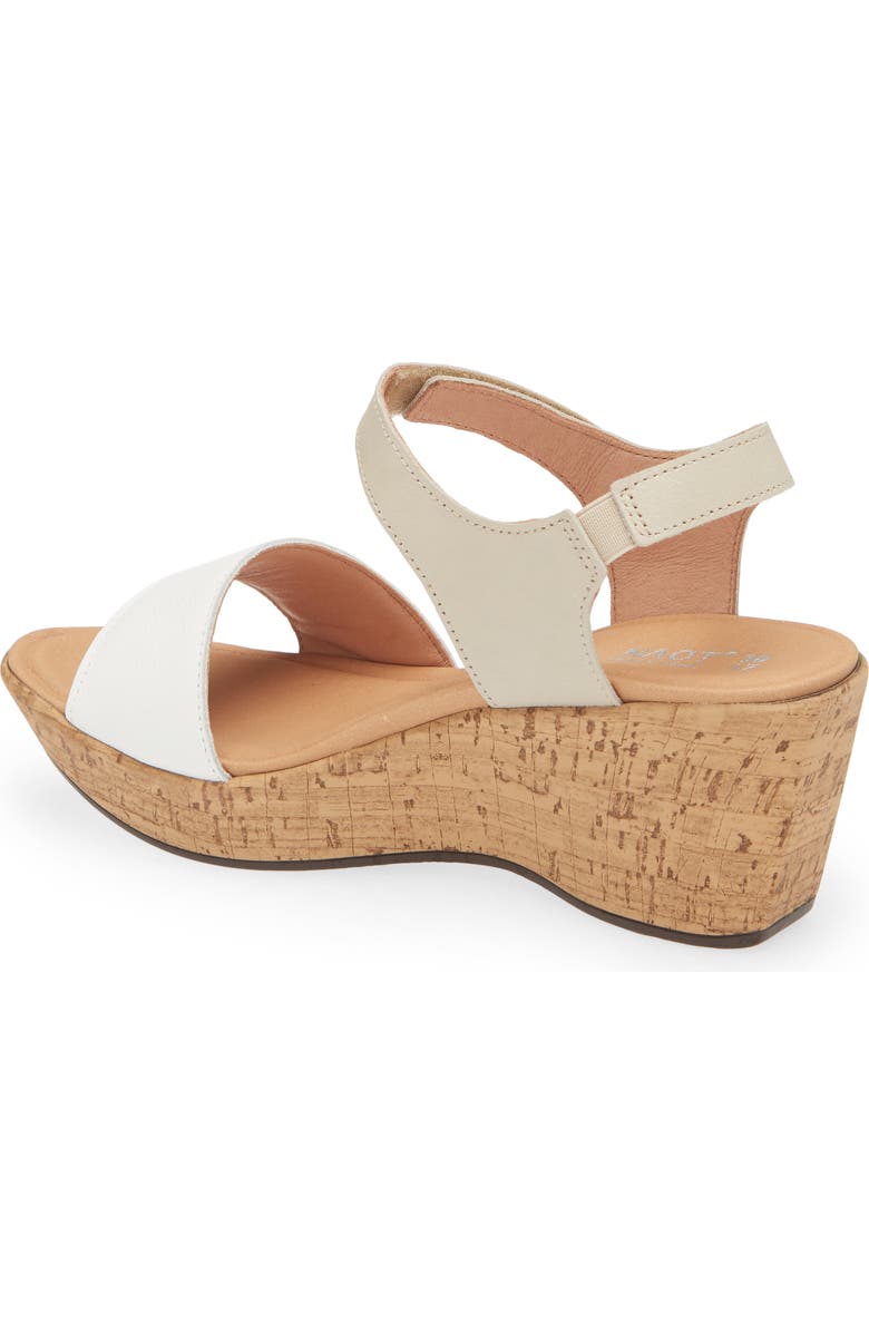 Naot Summer Platform Wedge Sandal, Alternate, color, Soft White/ Soft Ivory Leather