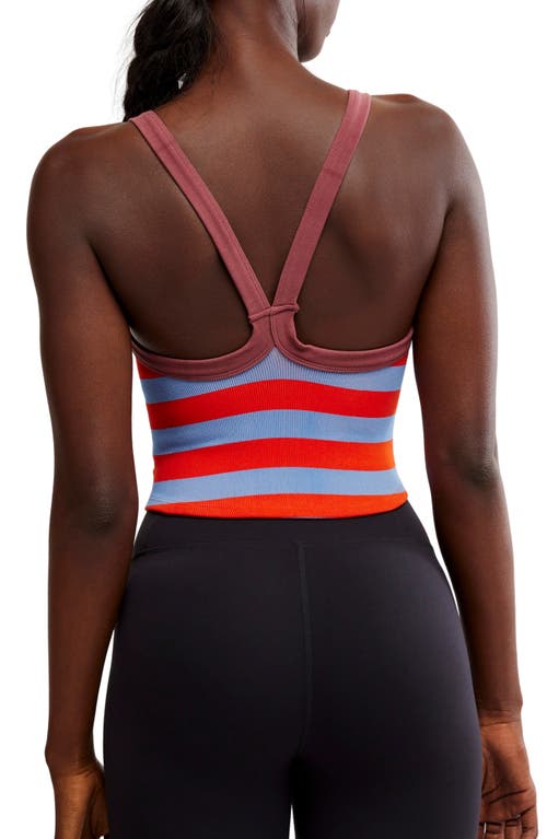 Free People Fp Movement All Clear Stripe Camisole In Scarlett