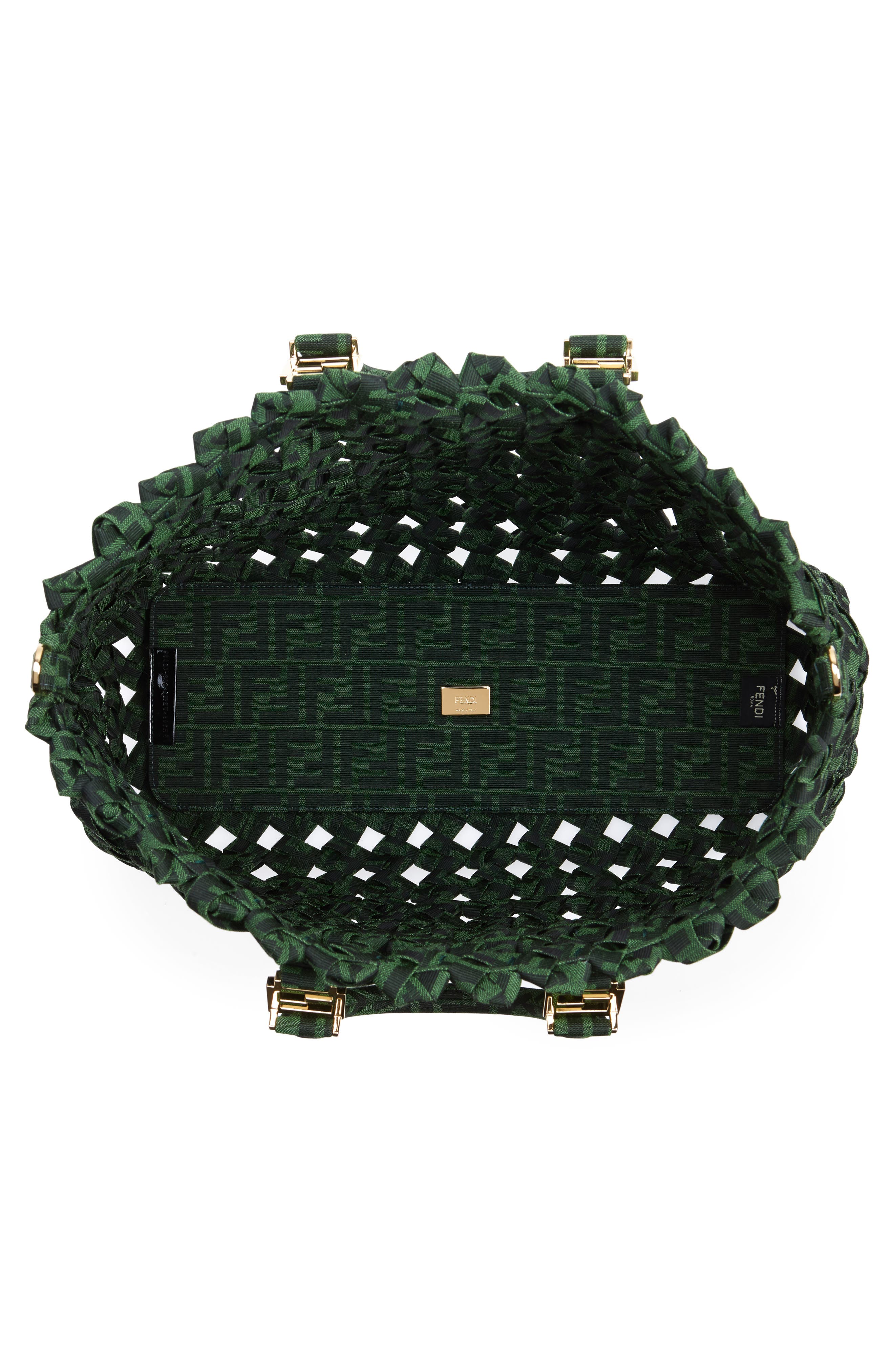 Fendi FF Large Woven Tote, Alternate, color, 