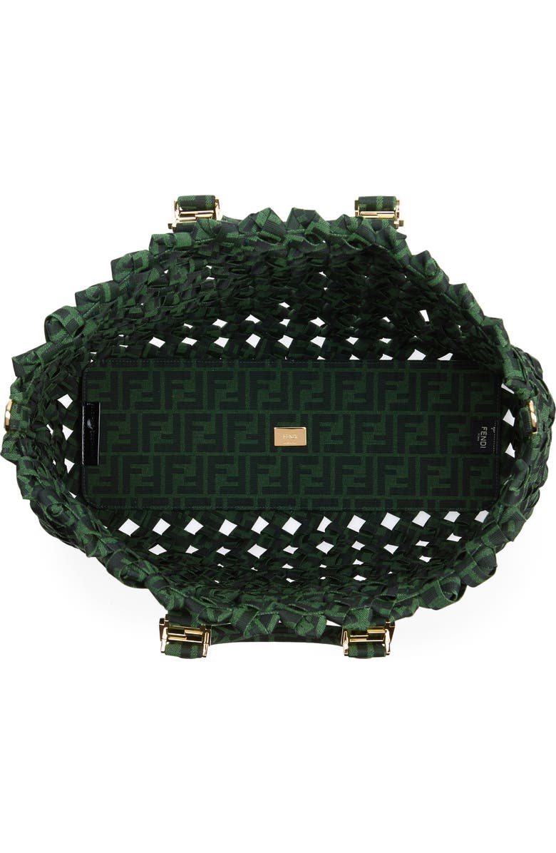 Fendi FF Large Woven Tote, Alternate, color,