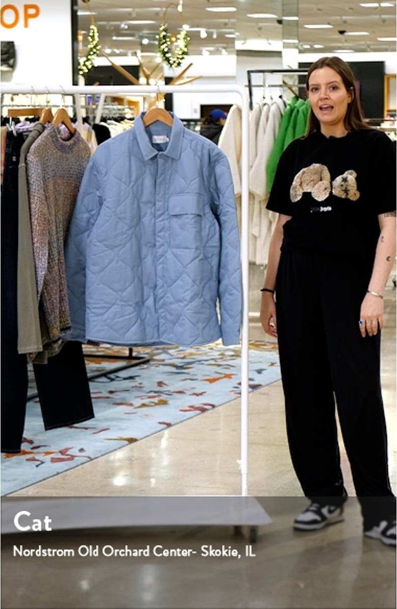 Quilted Button-Up Shirt Jacket, sales video thumbnail