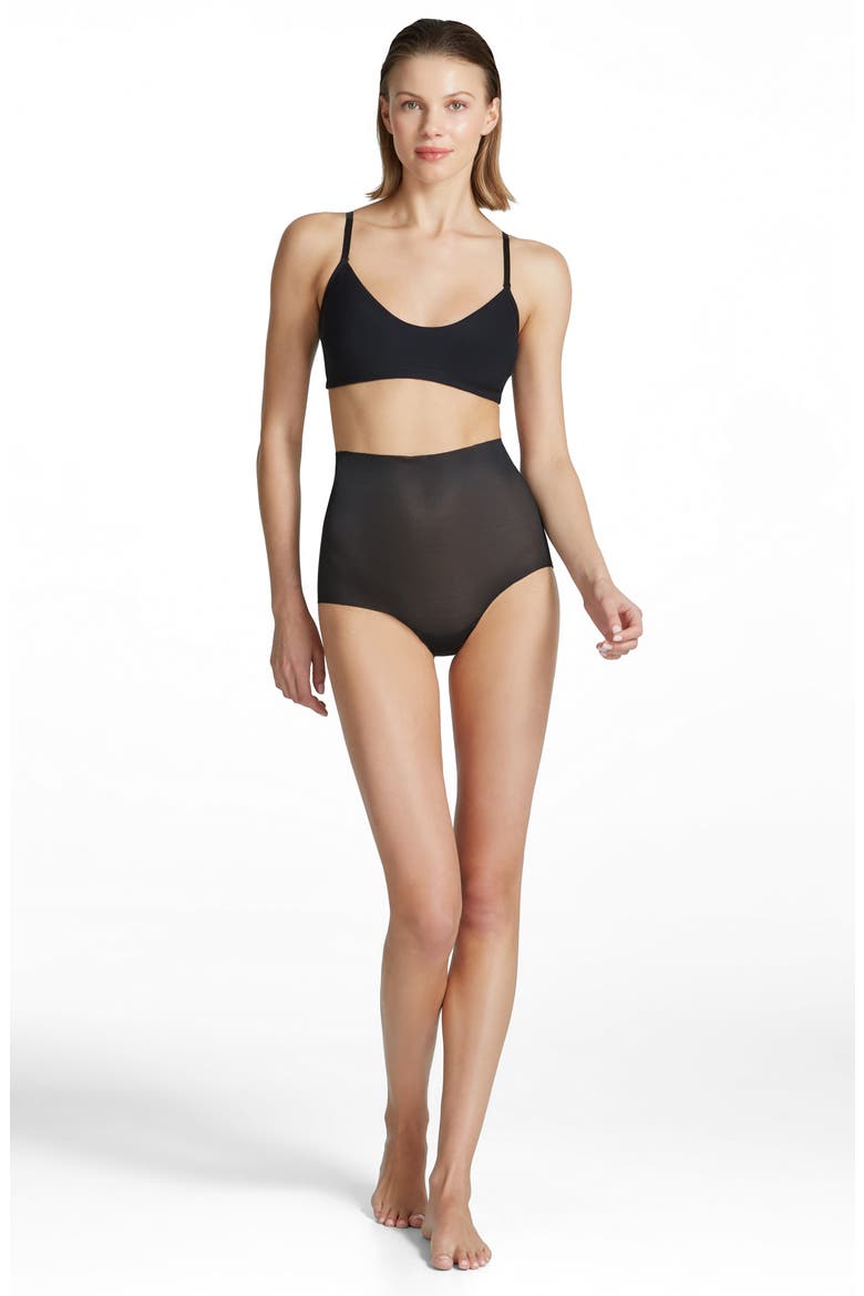 Featherlight Control High Waist Shaping Briefs, Alternate, color, BLACK
