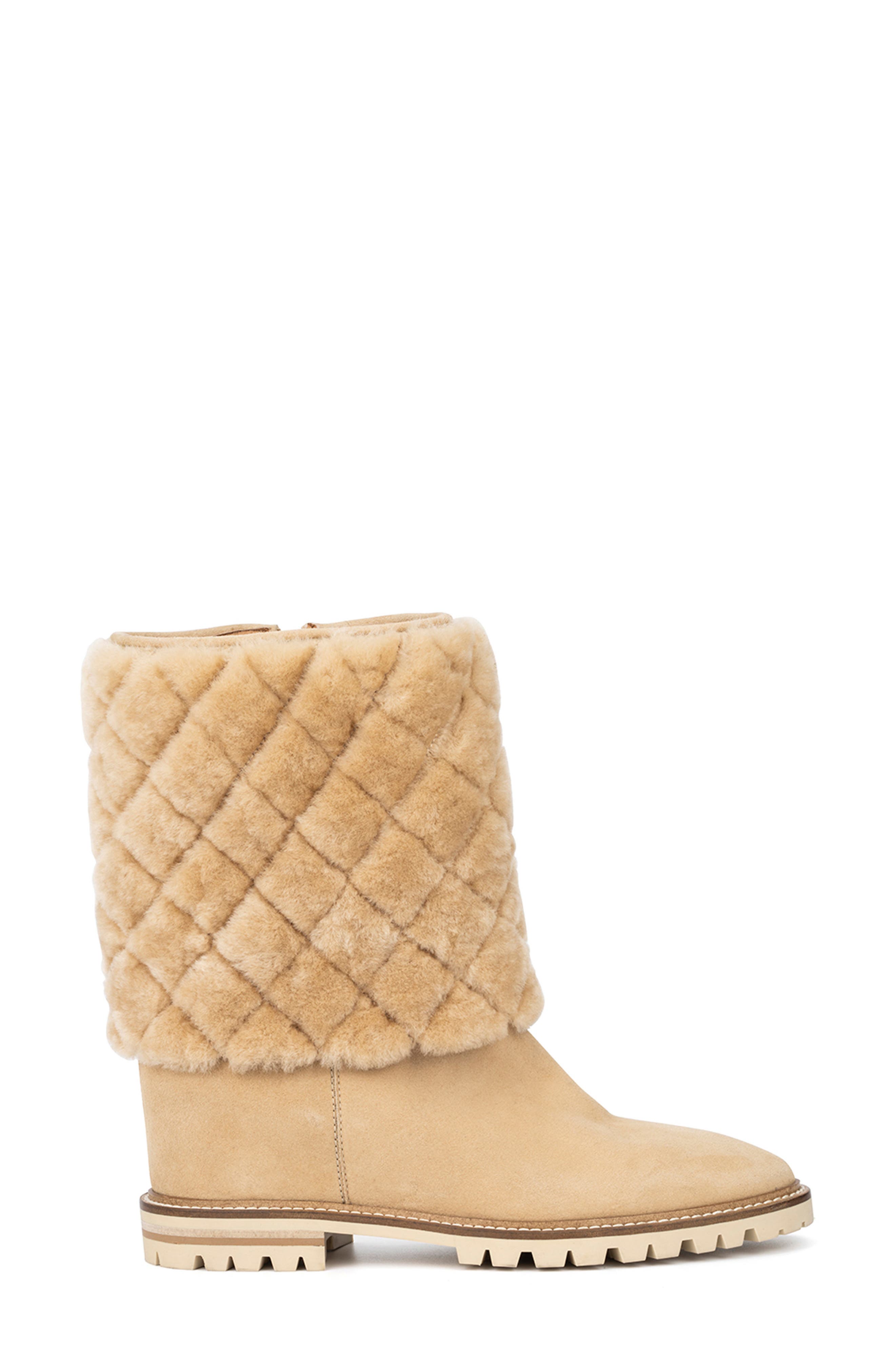 Casandra Genuine Shearling Winter Boot, Alternate, color, BEIGE/ SAND