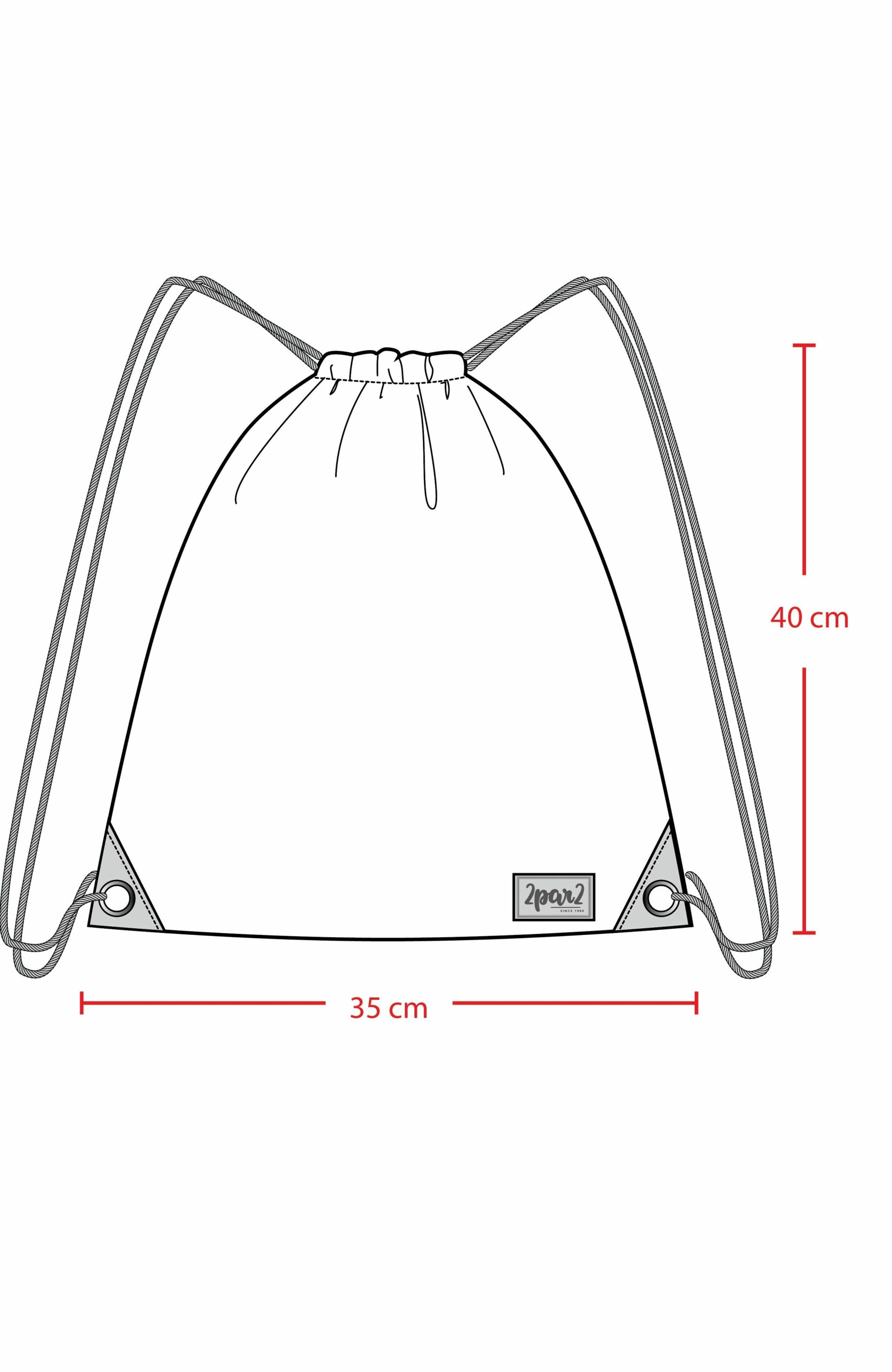 Deux par Deux Boy's Drawstring Bag Navy Printed Mountains Animals, Alternate, color, 