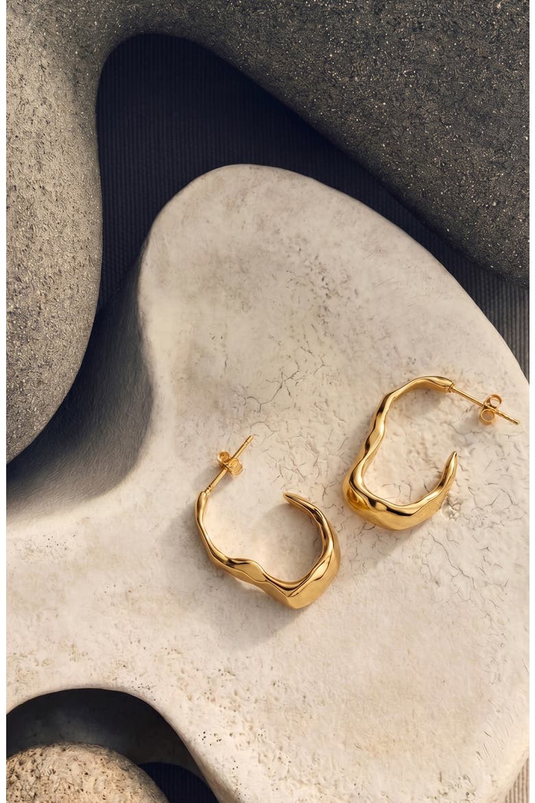 Bua Midi Hoop Earrings In Gold, Alternate, color, Gold