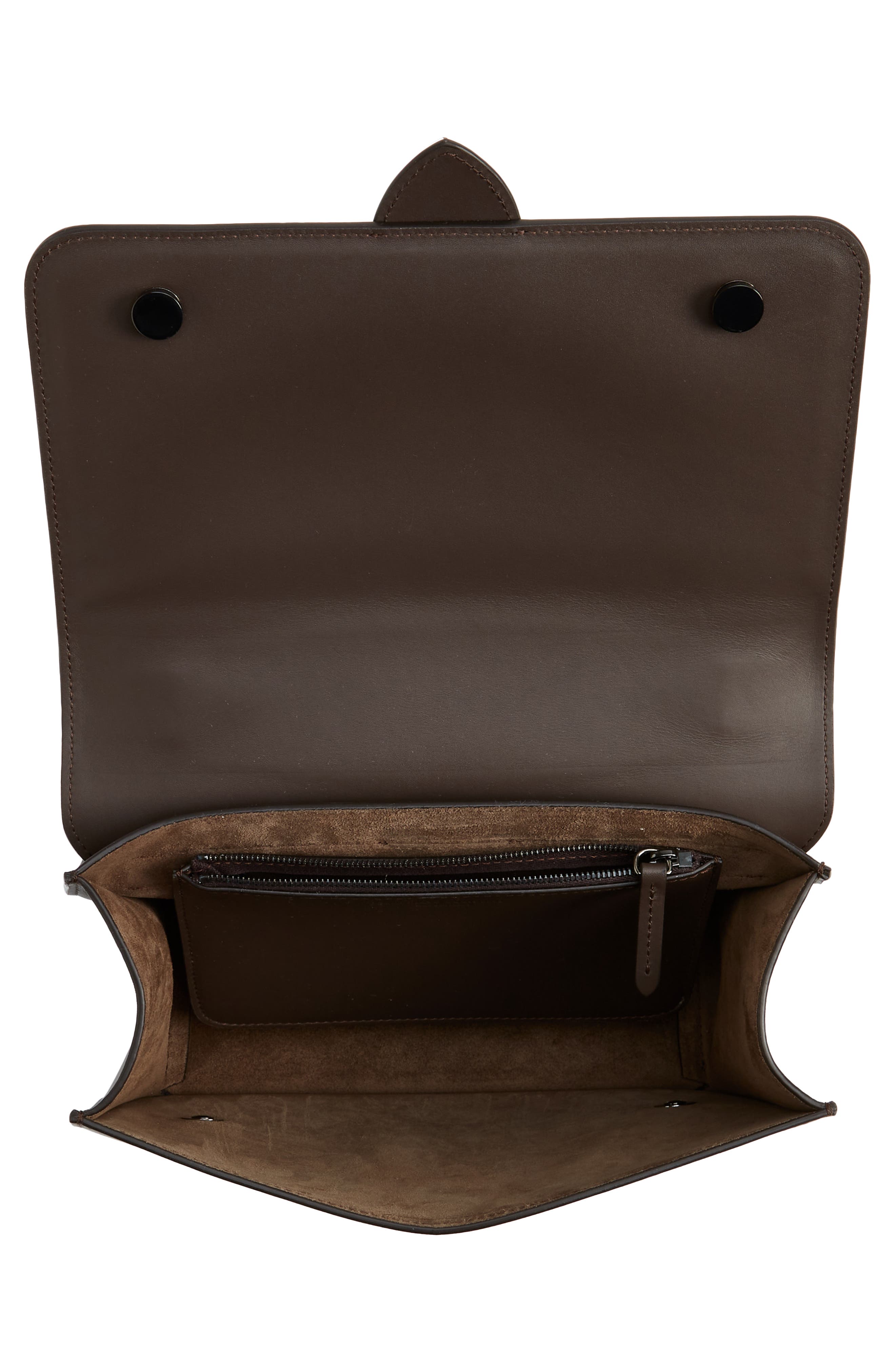 Brunello Cucinelli Medium Monili Trim Leather Top Handle Bag, Alternate, color, 