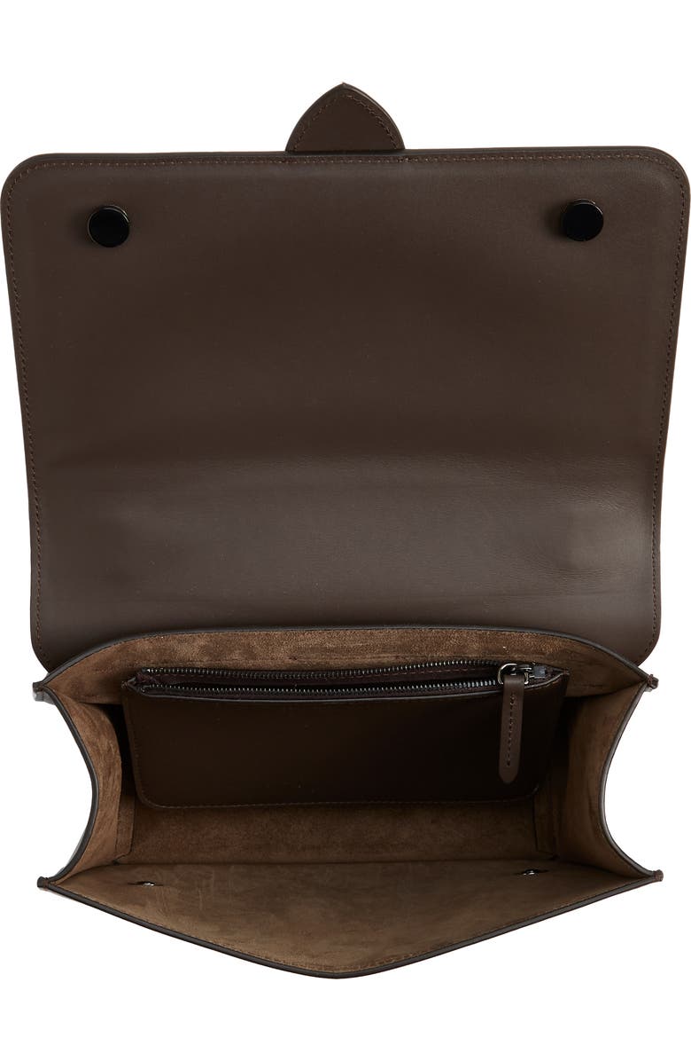 Brunello Cucinelli Medium Monili Trim Leather Top Handle Bag, Alternate, color,