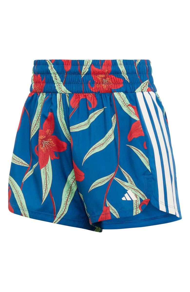 adidas x FARM Rio Pacer Shorts, Alternate, color, Dark Marine/ Red/ Cream White