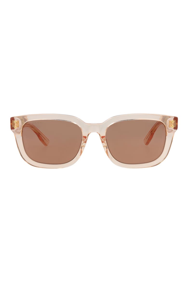 54mm Rectangular Sunglasses, Main, color, ORANGE RED