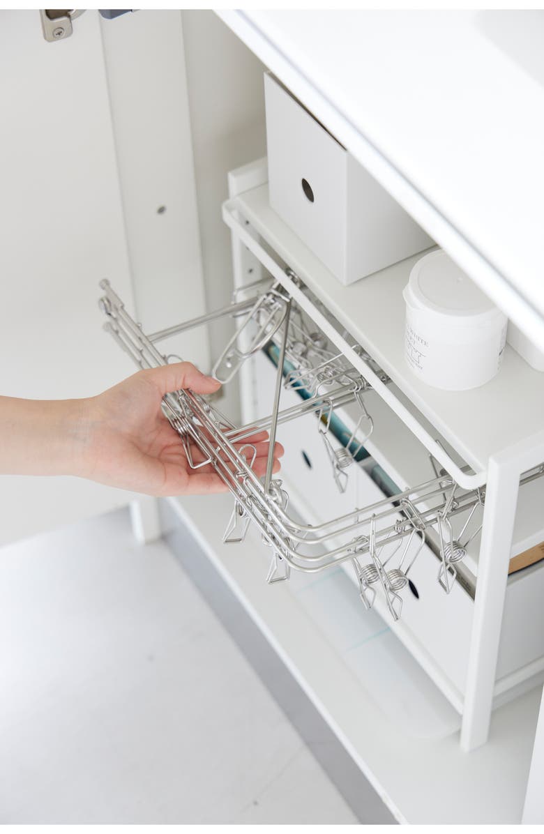 Yamazaki Three-Tier Cabinet Storage Rack, Alternate, color, White