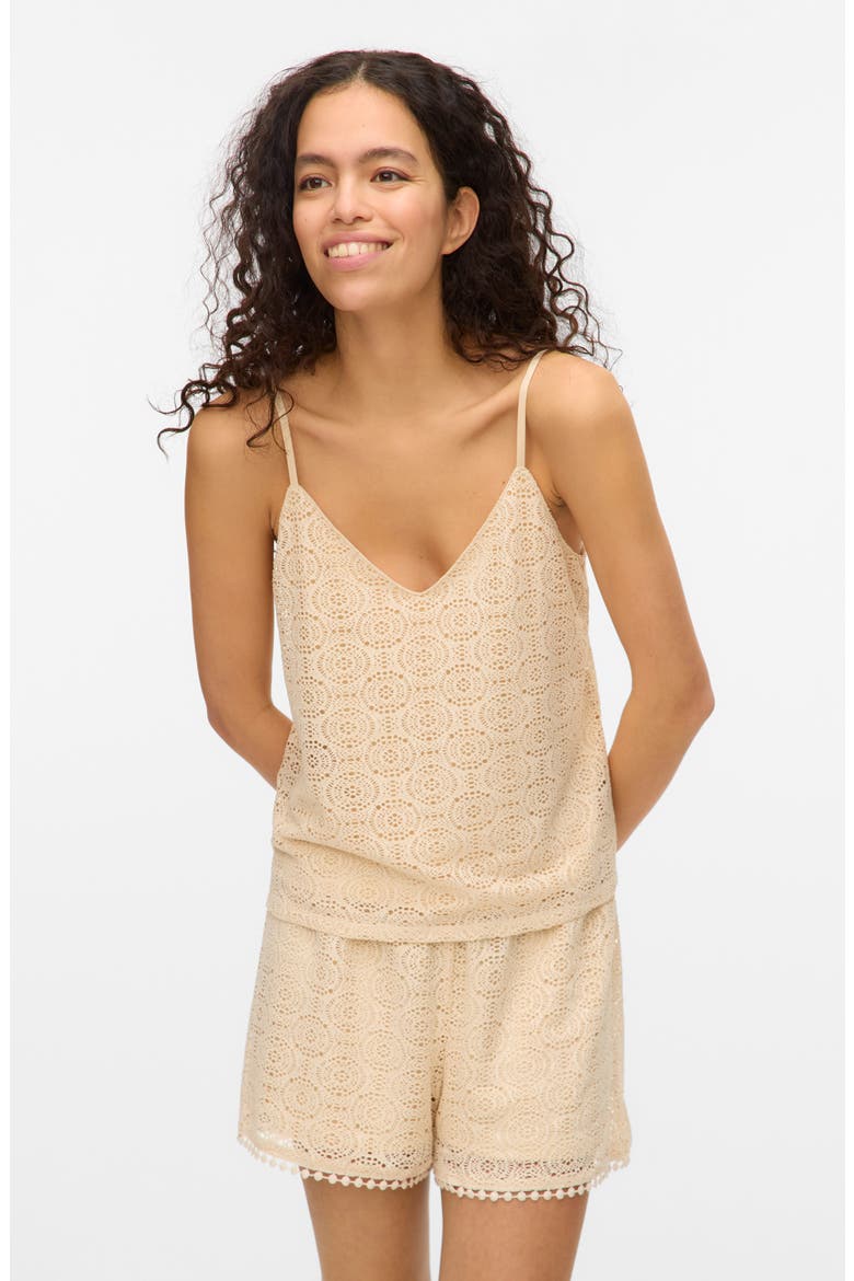 Maya V-Neck Singlet Top, Alternate, color, BIRCH