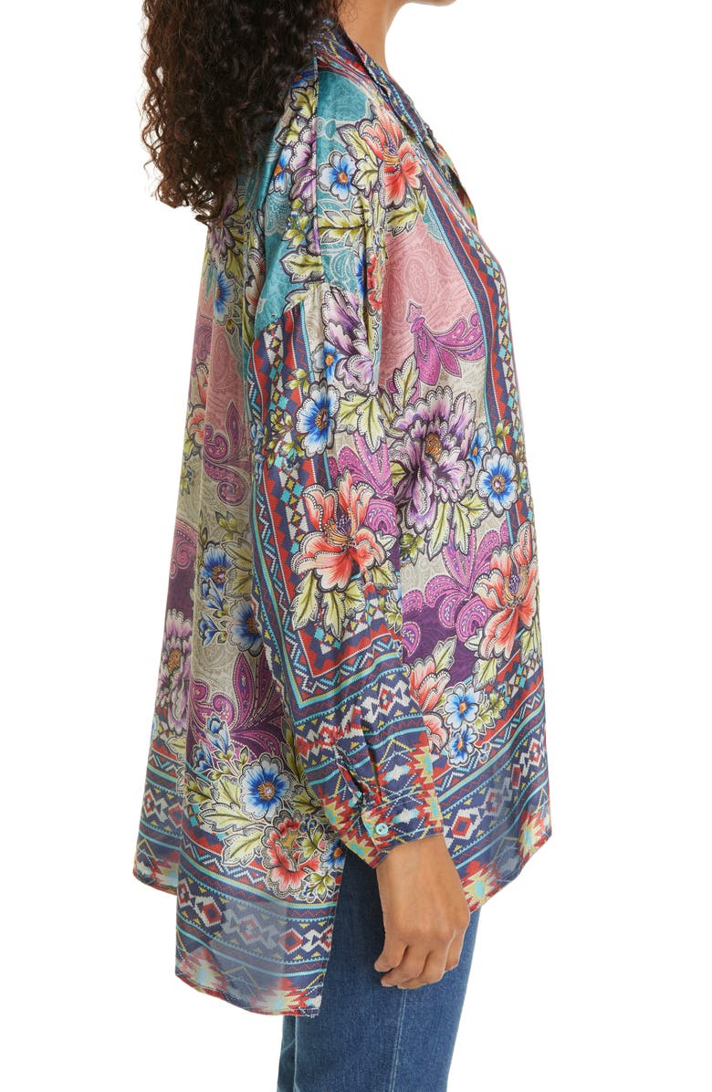 Johnny Was Ledona Janelle Silk Blouse, Alternate, color, 