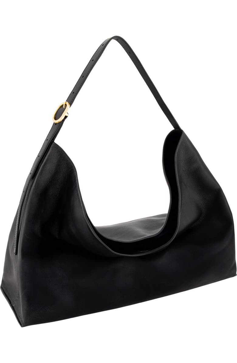 Vince Medium Plonge Vivian Leather Hobo Bag, Alternate, color, Black