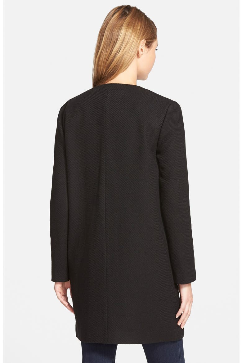 'Windsor' Car Coat, Alternate, color, BLACK