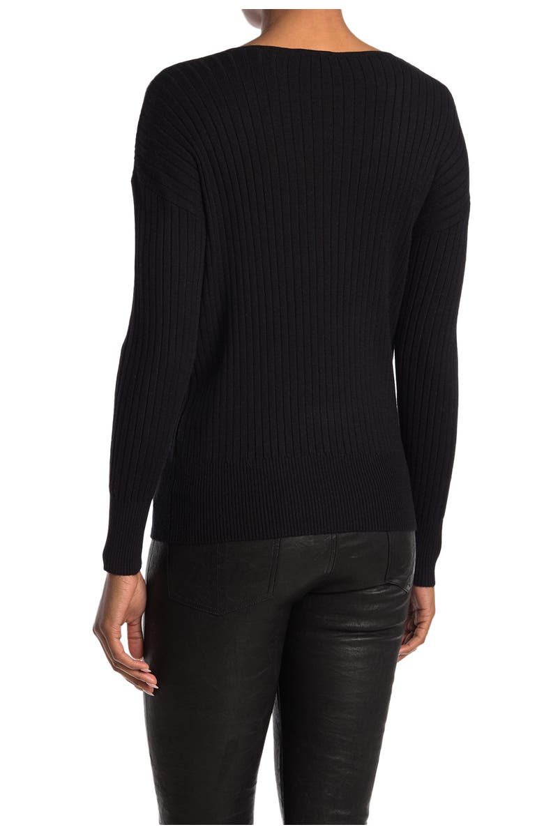 T Tahari Variegated Rib Boatneck Sweater, Main, color,
