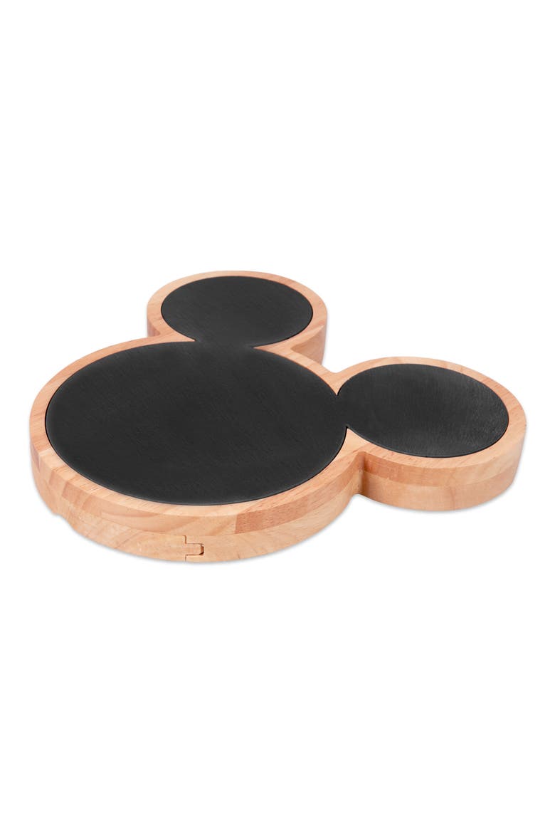 x Disney® Mickey Mouse Slate Cheese Board & Knives Set, Alternate, color, BROWN
