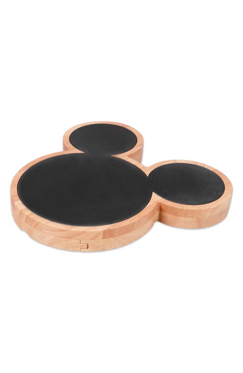 Picnic Time X Disney® Mickey Mouse Slate Cheese Board & Knives Set In Brown