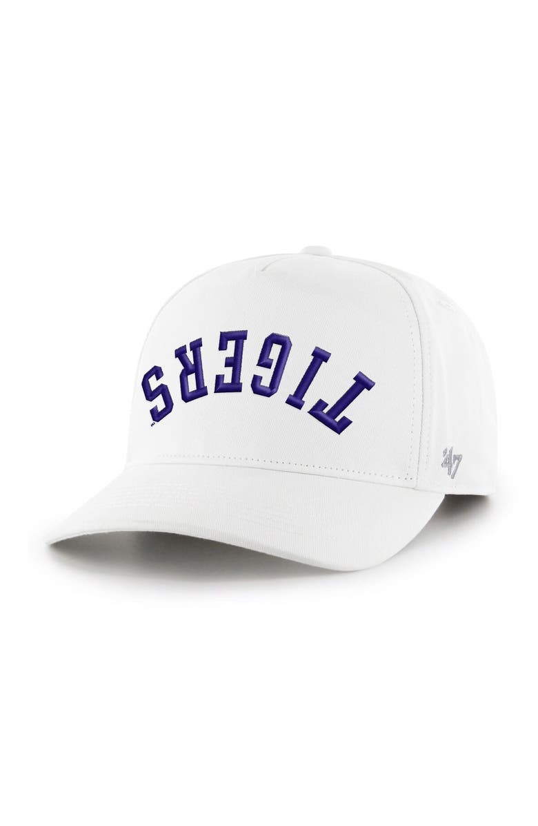 '47 Men's '47 White LSU Tigers Flip Script Hitch Adjustable Hat, Alternate, color, 